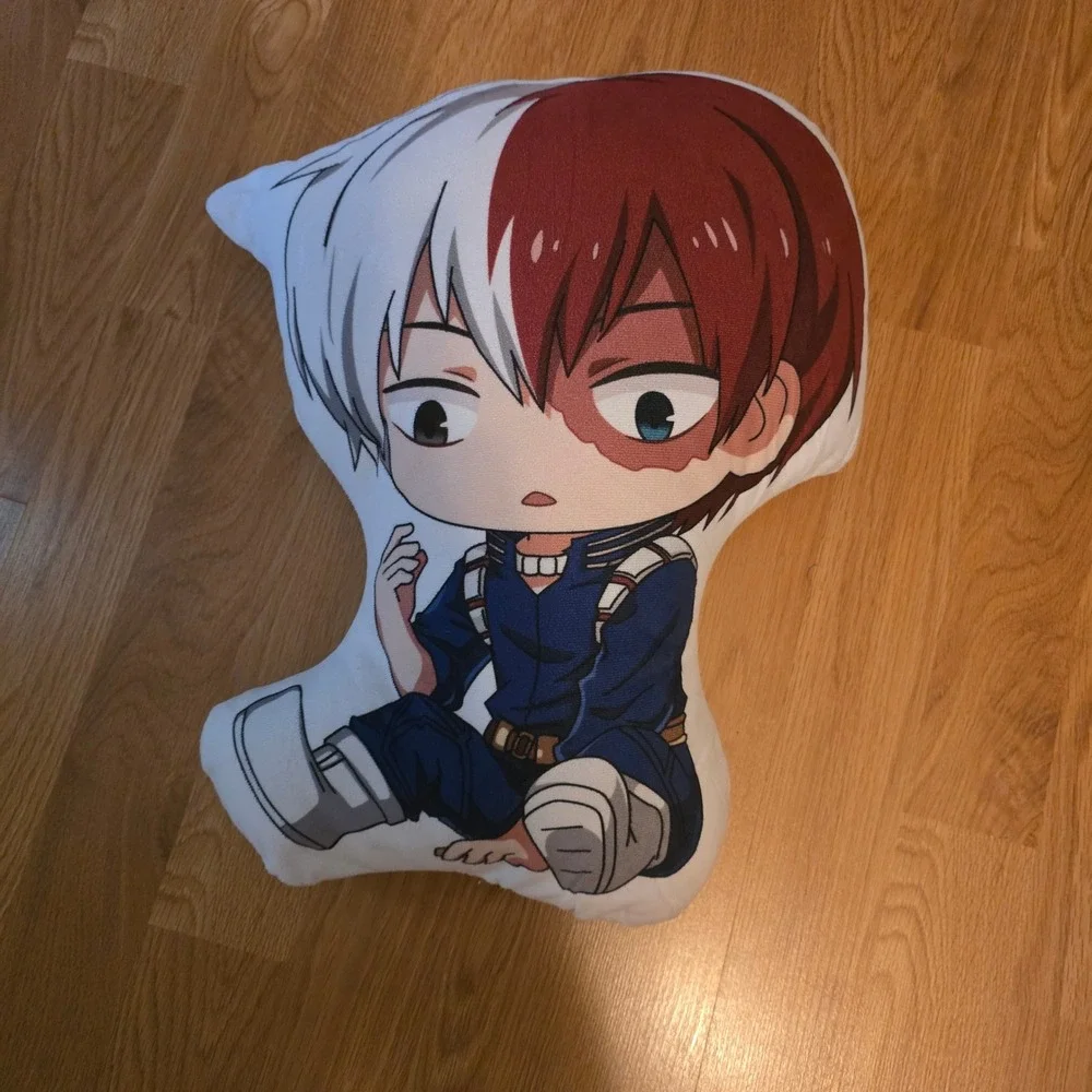 My Hero Academia Shoto Todoroki Chibi Plush Pillow Anime Decorative Cushion 16in